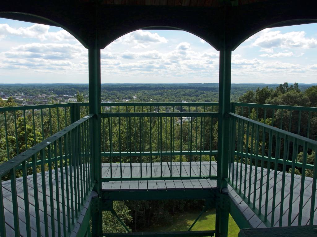 view south from Garrison Tower at Garrison Hill in southeastern New Hampshire