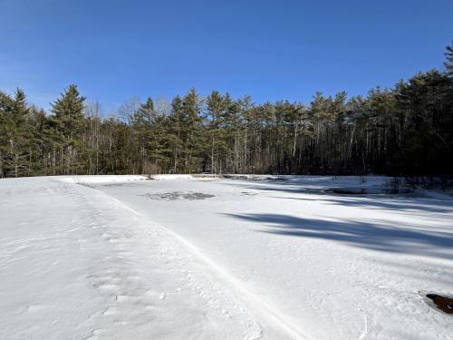 pond in January on Gliddens Hill in southern NH