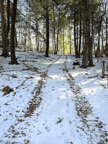 road in January on Gliddens Hill in southern NH