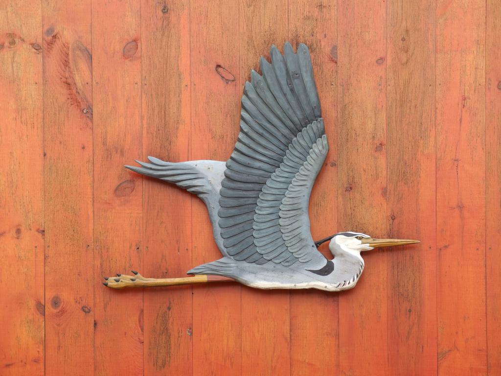 logo on the Blue Heron Pavilion at the Sandy Point portion of the Great Bay NERR near Portsmouth NH