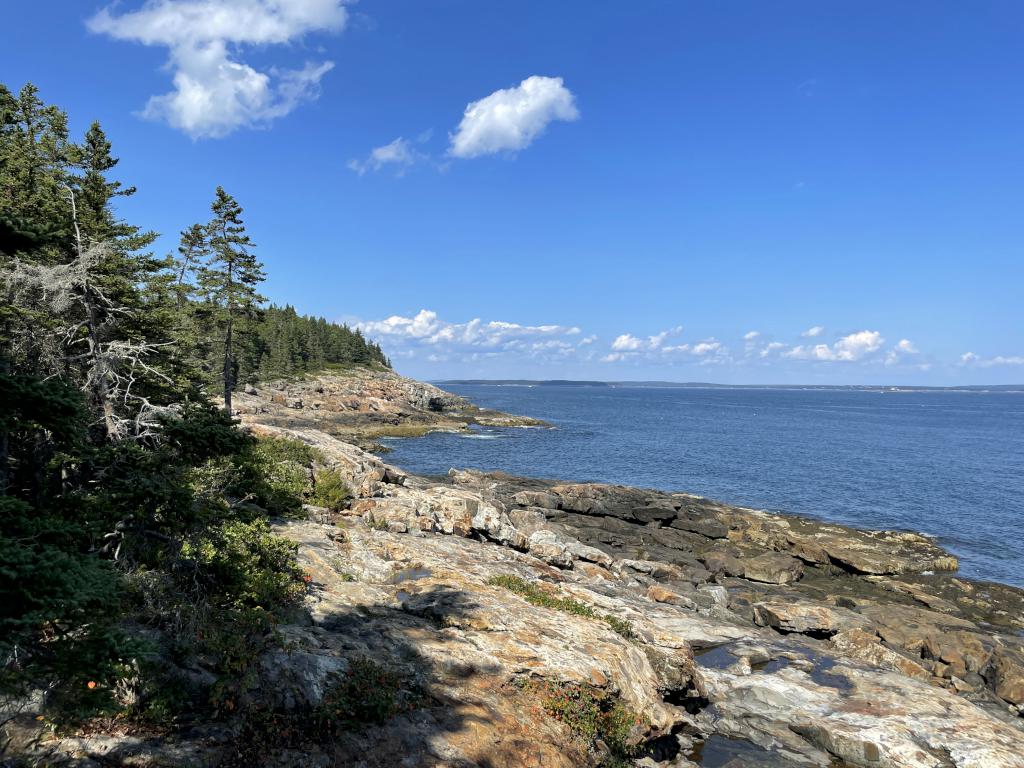 view in August from Great Head at Acadia National Park in Maine