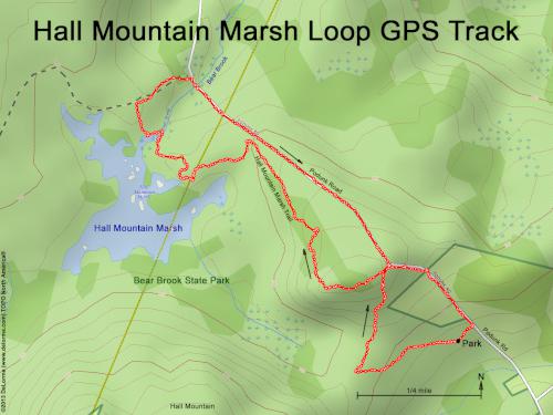 Hall Mountain Marsh loop gps track