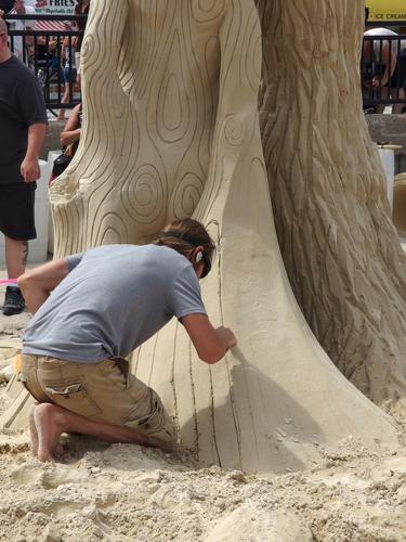 sand sculpture at Hampton Beach in New Hampshire