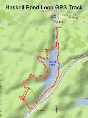 Haskell Pond Loop gps track