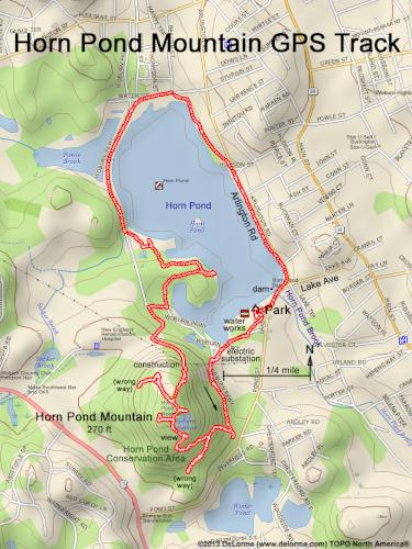 Horn Pond Mountain gps track