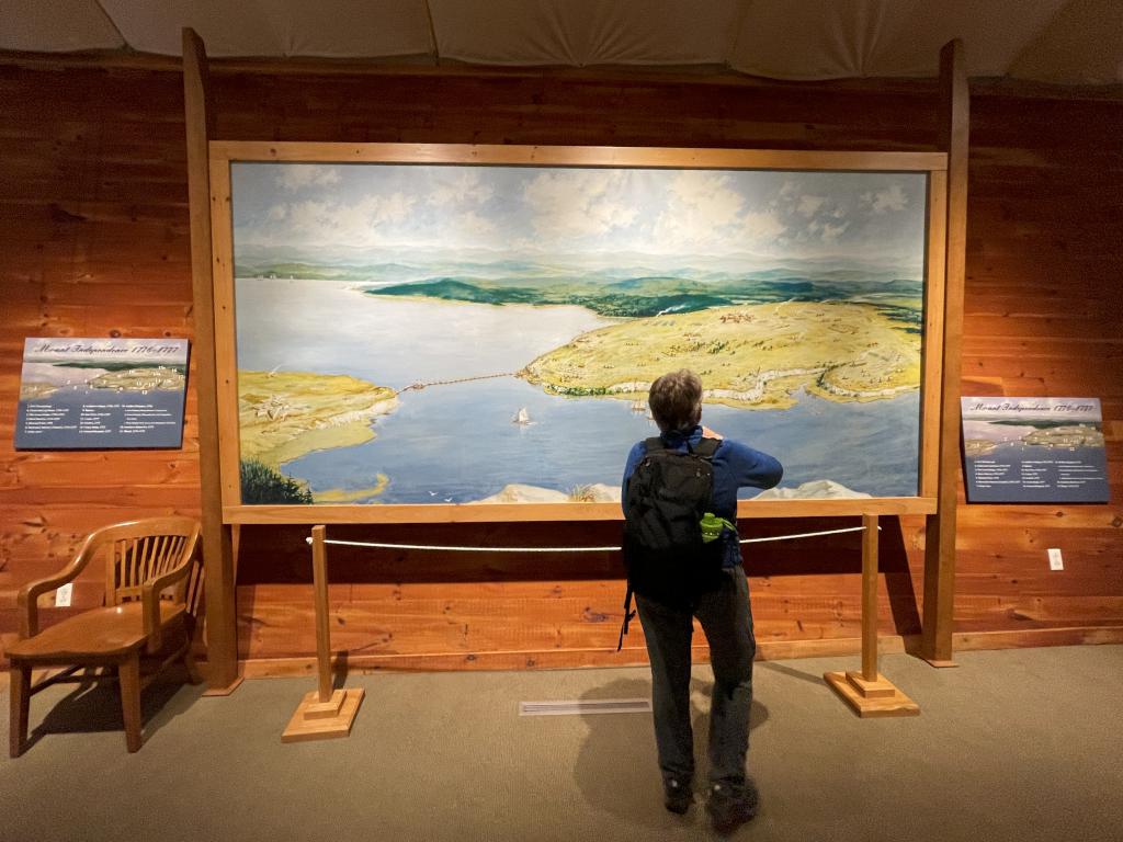 mural at the Mount Independence museum in western Vermont