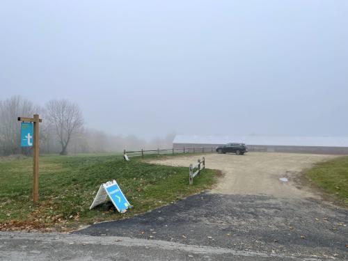 parking in October at Jewell Hill in northeast Massachusetts