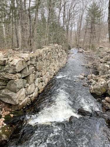 mill stream in April at Joe English Reservation in New Hampshire