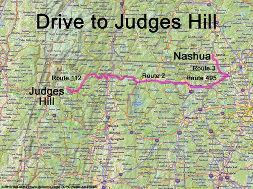 Judges Hill drive route