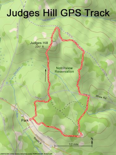 GPS track in June at Judges Hill in western MA