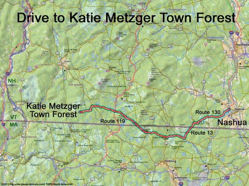 Katie Metzger Town Forest drive route