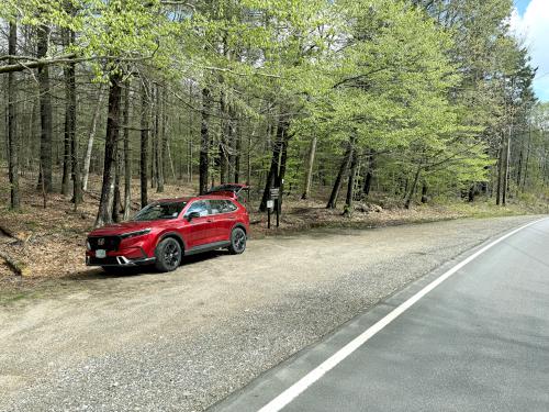  parking in May at Katie Metzger Town Forest near Fitzwilliam in southwest NH