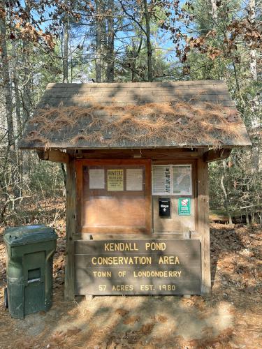 kiosk at Kendall Pond in southern NH