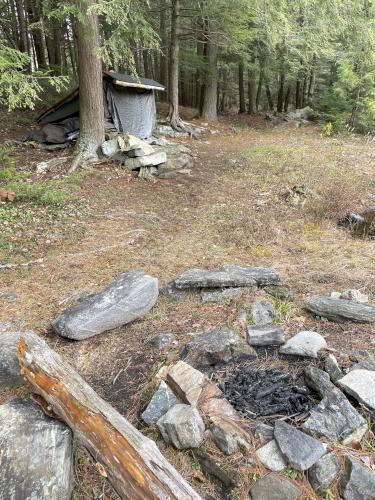 shelter in November at Lily Pond near Keene in southwestern New Hampshire