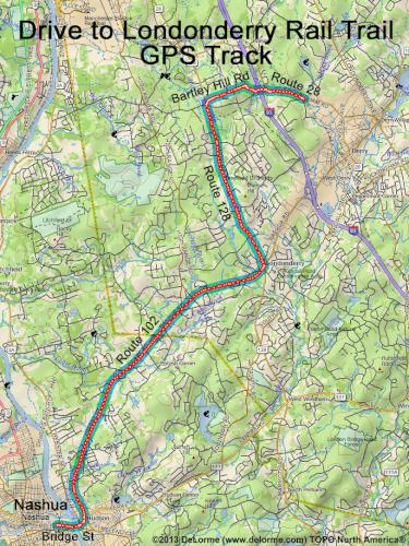 Londonderry Rail Trail drive route