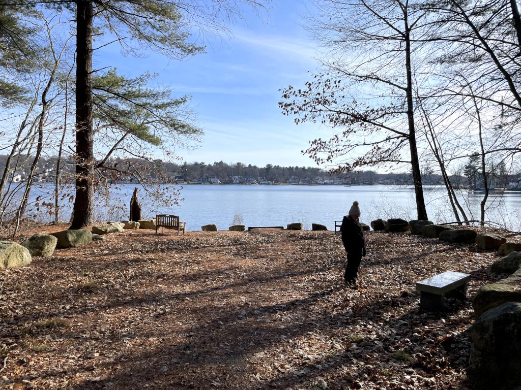 pond view in December at Long Pond Trail in northeast MA