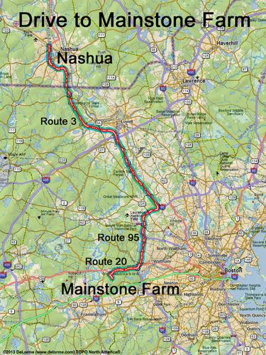 Mainstone Farm drive route