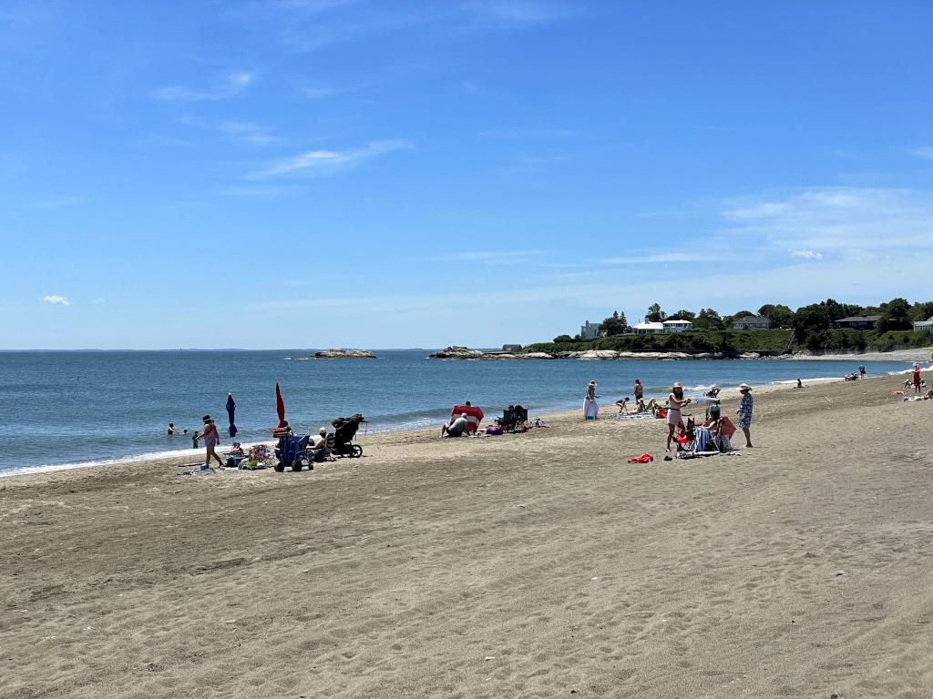 Phillips Beach in June near the end of the Marblehead Rail Trail in northeast Massachusetts