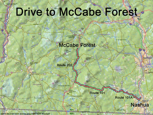 McCabe Forest drive route
