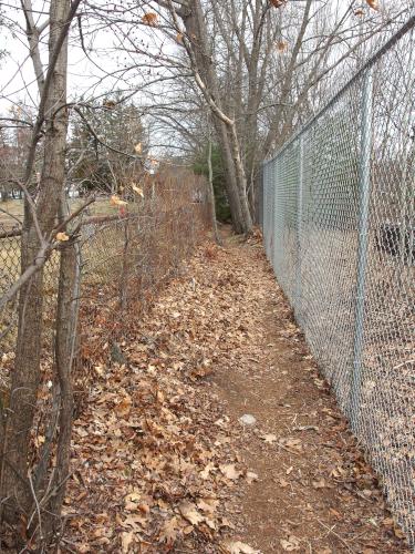 trail in April on the Jay McLaren Rail Trail in northeast Massachusetts