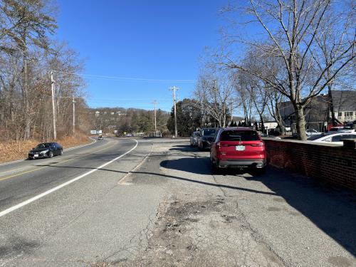 parking in January at Merrimack River Bike Path in northeast MA