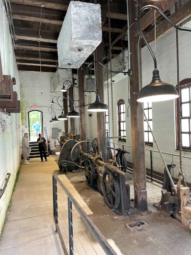 inside the gatehouse in May at Mine Falls Park in Nashua NH