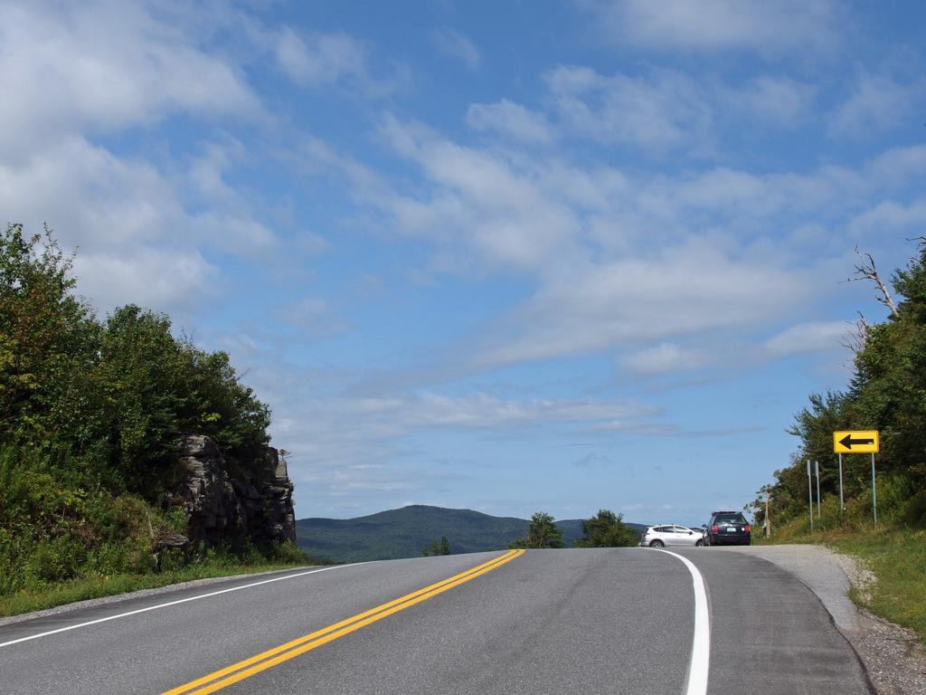 trailhead parking lot for the Long Trail going north to Molly Stark Mountain in northern Vermont