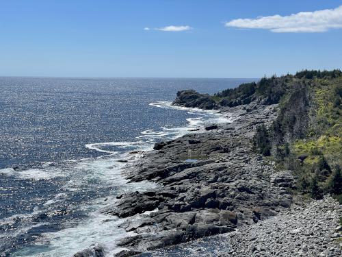 coastline view in September on Monhegan Island off the coast of Maine