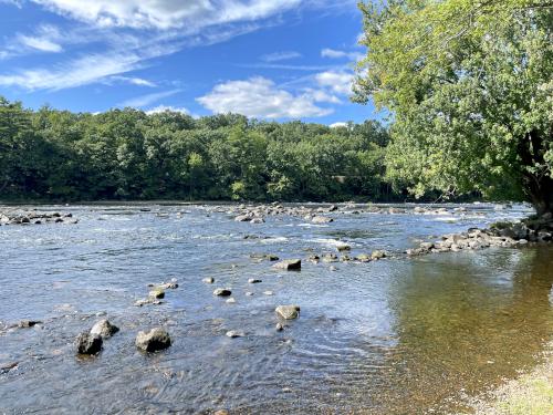 rapids on the Merrimack River in August at Moore's Falls in southern NH