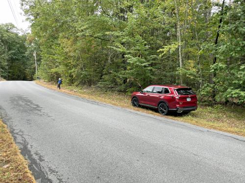 parking in September at Muriel Church Trail in southern NH