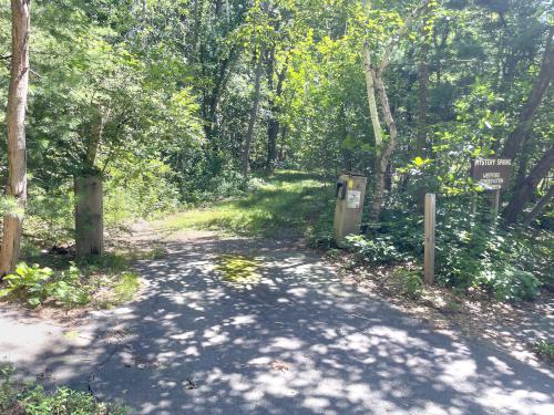 alternate parking in July at Mystery Spring at Westford in northeast MA