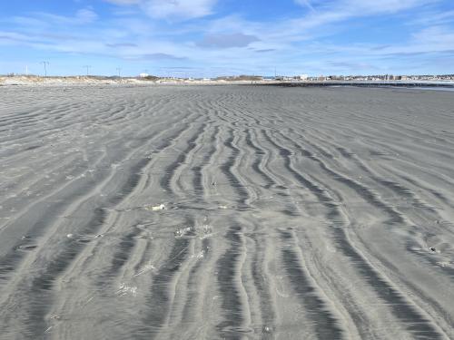 sand pattern in March at Nahant Beach in eastern MA