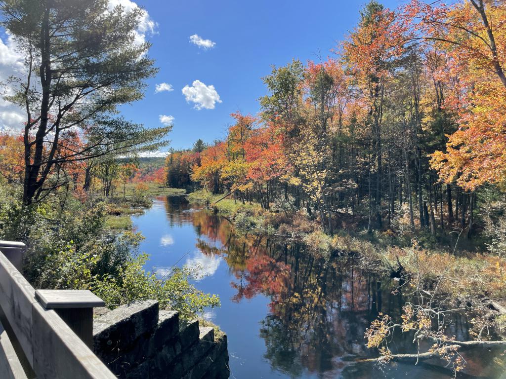 Millers River in October beside the North Central Pathway near Winchendon in northern Massachusetts