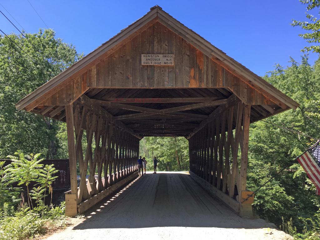 Keniston Bridge next to the Northern Rail Trail near Andover, New Hampshire