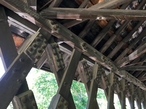 Keniston Bridge next to the Northern Rail Trail near Andover, New Hampshire