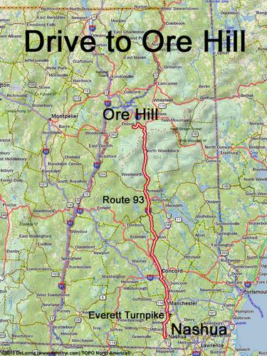 Ore Hill drive route