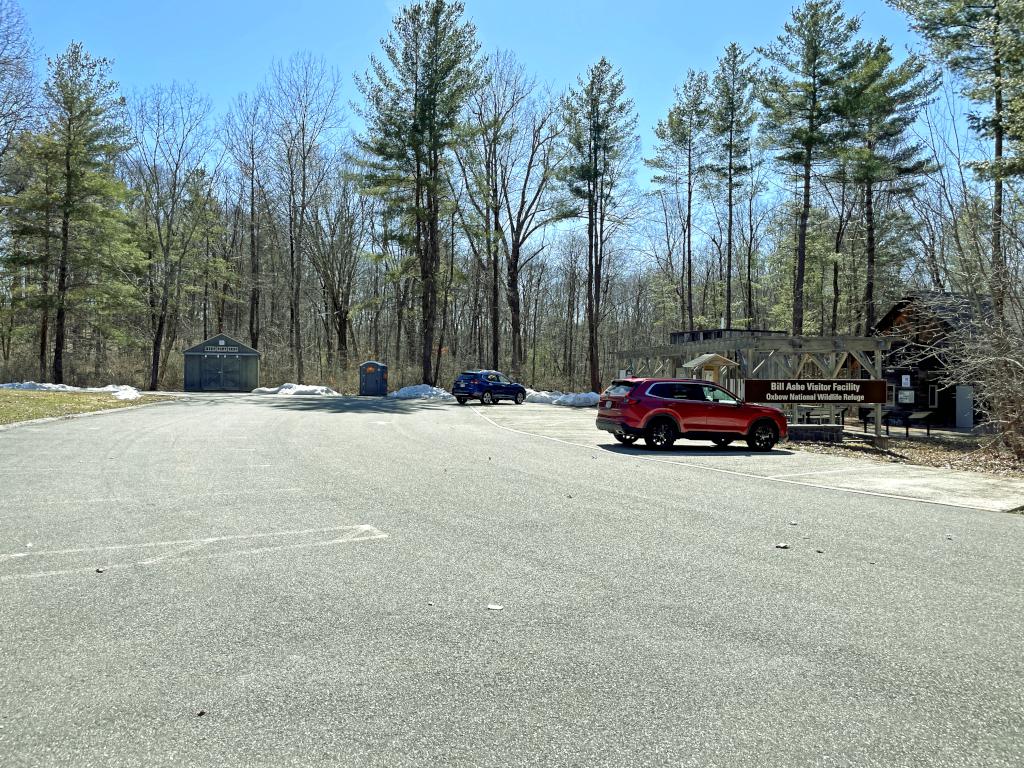 parking in April at Oxbow National Wildlife Refuge North in Massachusetts