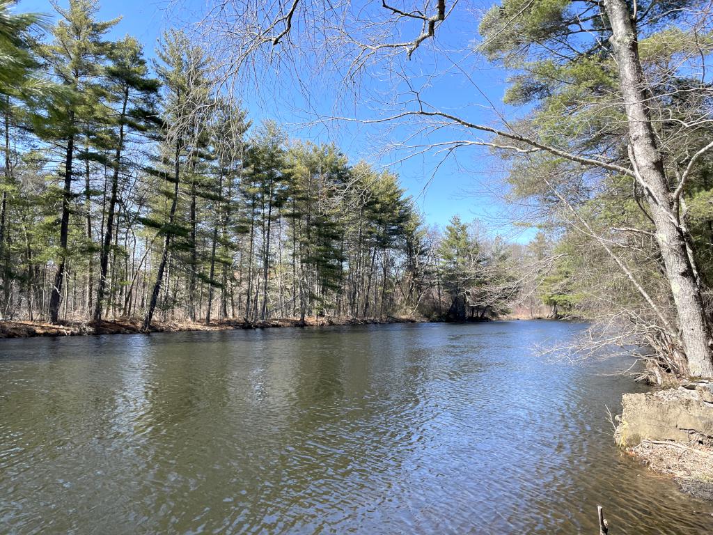 Nashua River in April at Oxbow National Wildlife Refuge North in Massachusetts