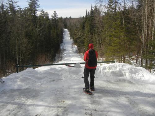 Fred at the trailhead to Parker Mountain in northern New Hampshire