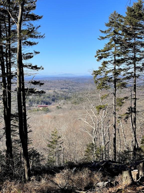 westerly view in December from the Ridge Trail at Partridge Woods in southern New Hampshire