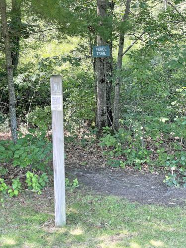 entrance in July on the Peace Trail at Westford in northeast MA