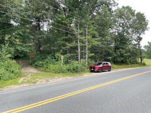 parking in July at Pelham Road Conservation Area in southern NH