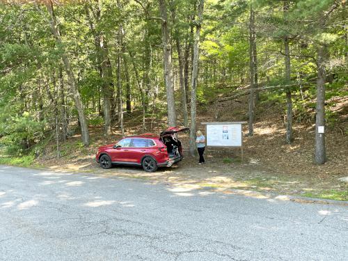 parking in August at Pine Meadow Conservation Area in northeast MA