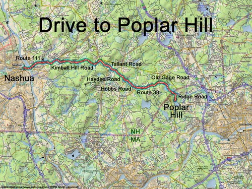 Poplar Hill drive route