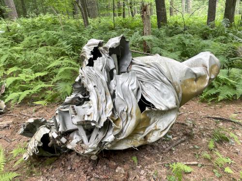 crash site in July at Pottapaug Hill in central MA