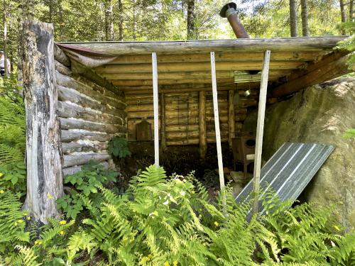 abandoned hut in June at Prospect Mountain in northern New Hampshire