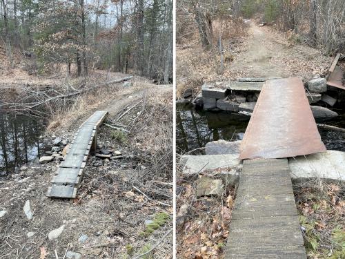 bridges in February at Red Line Path near Westford in northeast MA