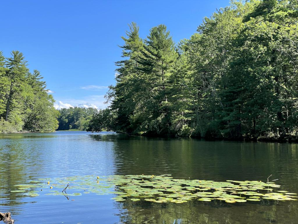 Nashua River in August as seen from Rideout Property in southern New Hampshire