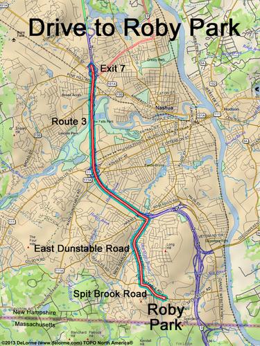 Roby Park drive route