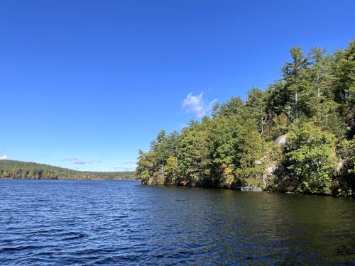 Onway Lake in October beside the Rockingham Recreational Rail Trail in southern NH